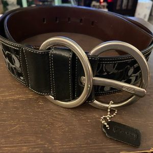 Women’s Authentic Black Coach Belt